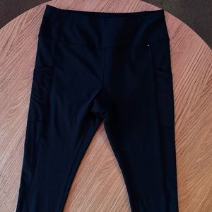 Worn Women's Cut Black Athletic Leggings